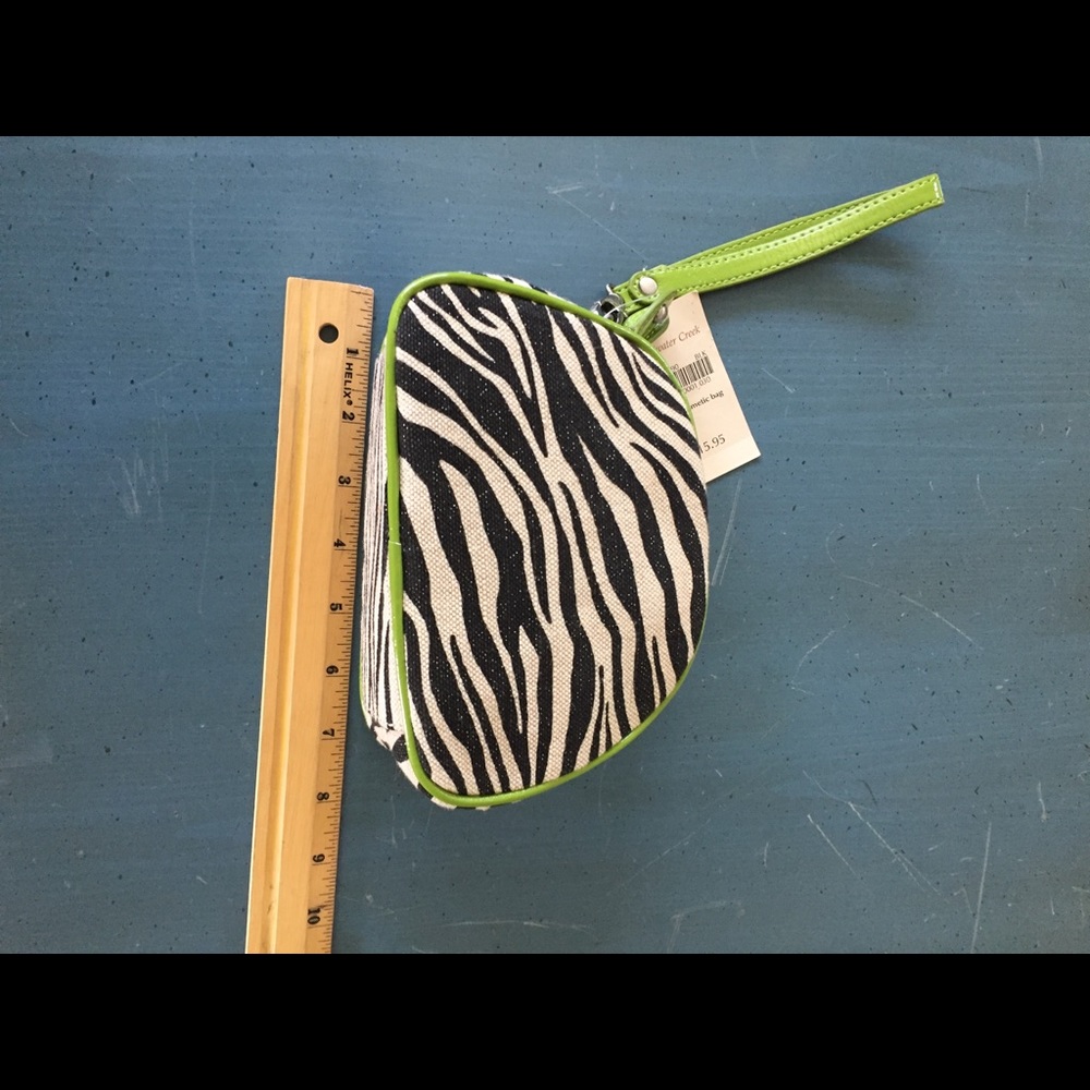 Zebra Cosmetic bag with 2 zippers